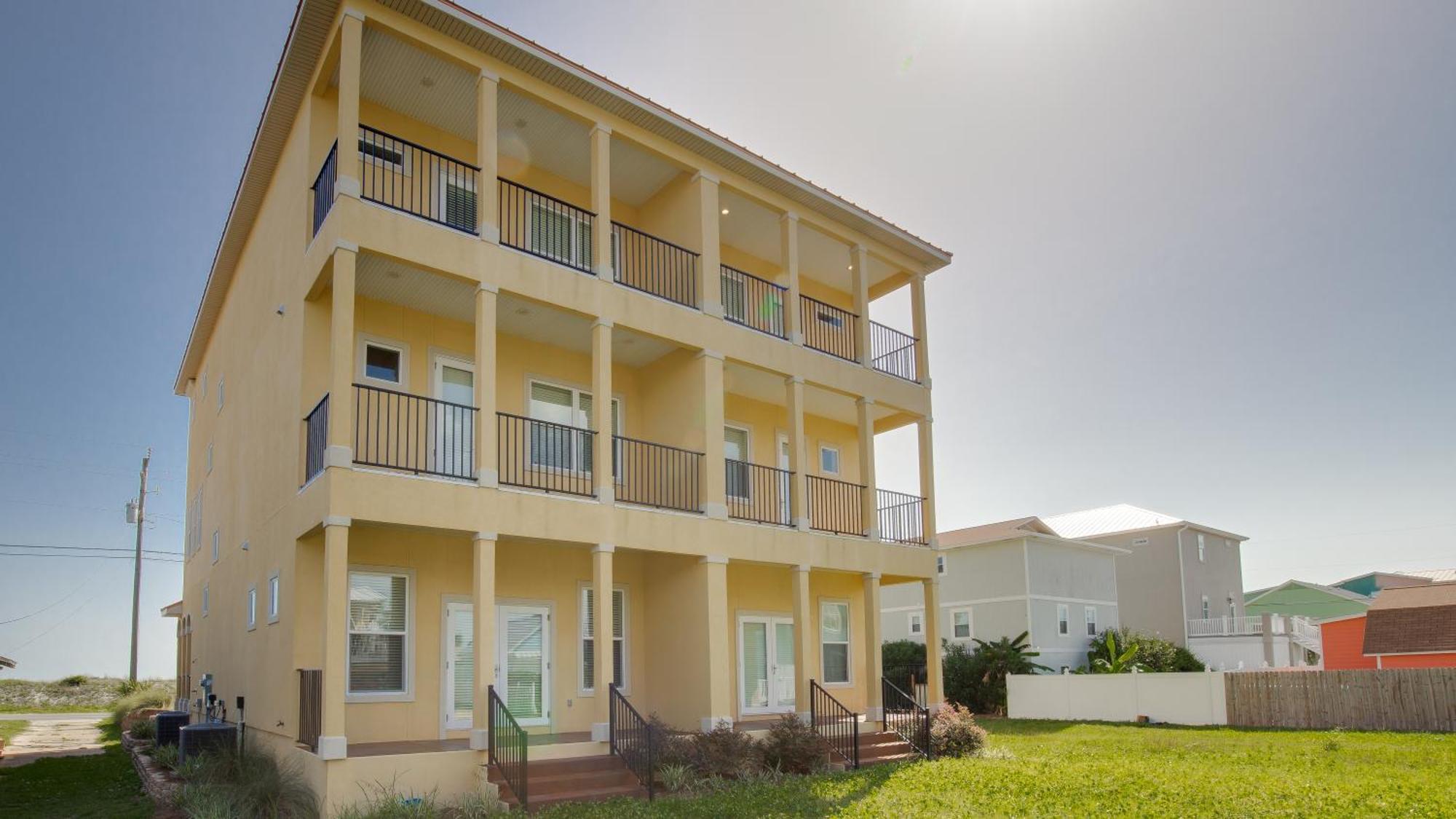 2 Gulf View Balconies! 3 Story Townhome With 4 Bedrooms, 4 Bathrooms! Sleeps12 Panama City Beach Eksteriør bilde